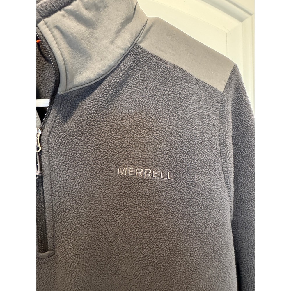 Merrell Fleece Pullover Jacket Half Zip Outdoor Activewear Top - Picture 2 of 5